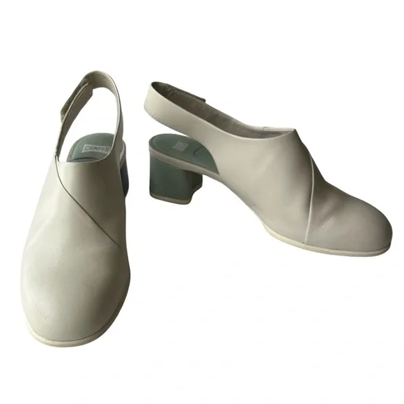 Camper Twins Velcro Slingback Mule Boot Shoe White Size 38 US Size 7.5 - Picture 14 of 14